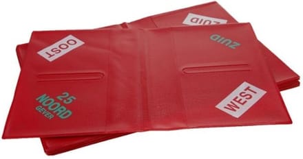 Bridge mapjes ROOD 9-16 (set van 8 mapjes)