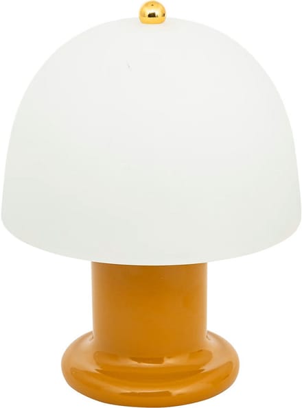 Draadloze LED-tafellamp van glas op batterijen RICK