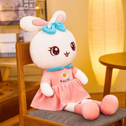 Poupée Nouveau Petit Lapin Blanc Peluche Lapin Poupée Cadeau d'Anniversaire 46cm white