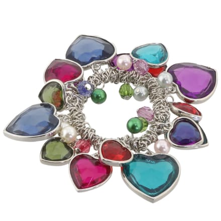Behave - elastische armband - gekleurde harten - speels accent