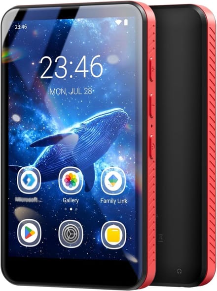SNJY® MP3 Speler Bluetooth - MP4 Speler - Muziek Speler - Touchscreen - 96GB - Zwart/Rood