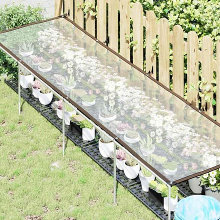 vidaXL - Plantenafdekking - met - zeilringen - 1x4 - m - polyethyleen