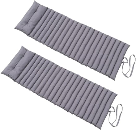 set van 2 zonnebedmatrassen 180cm antracietgrijs - red deco - 2x sormiou gris anthracite