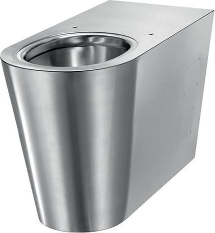WC 700 P staand toevoer horizont RVS 304 mat