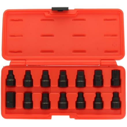 Olie aftapplug set TOPTUL 14 Stuk voor steeksleutel 17mm