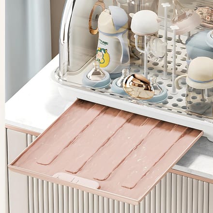 Droogrek en opbergbox voor babyflessen met hoes