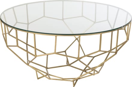 J-Line tafel Moza - metaal/glas - goud