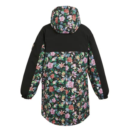 Regatta Dames/Dames Christian Lacroix Cailar Floral Longline Waterdichte Jas (Zwart)
