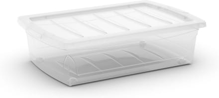 Kis Spinning Box M – Opbergbox met wielen - 30L - 58,5x39x16cm - Transparant