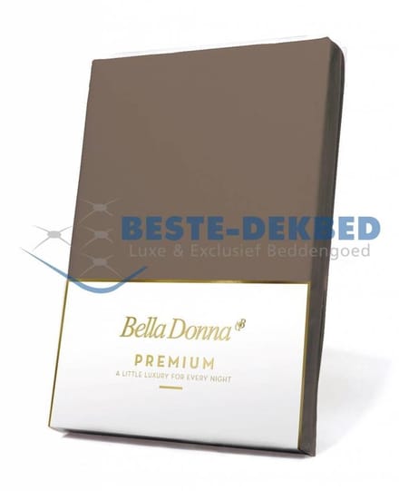 Bella Donna Premium Jersey Hoeslaken Truffel 0126