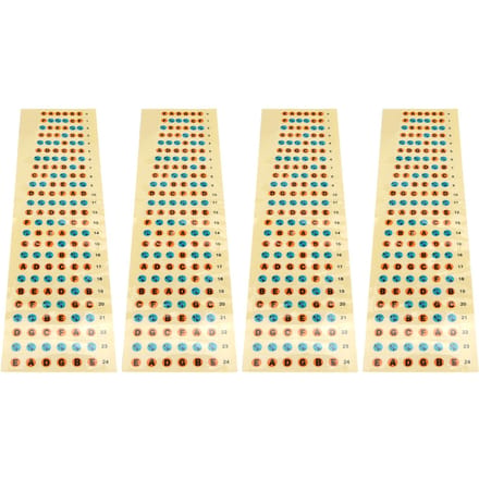4 Stuks Gitaar Fretboard Stickerpapier Waterdicht Instrument Accessoire voor Beginners beige