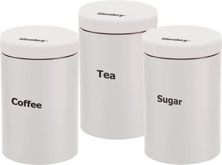 Klausberg 7545 - Voorraadpotten set - koffie, thee, suiker - Wit