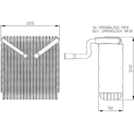 Verdamper, airconditioning NRF 36043
