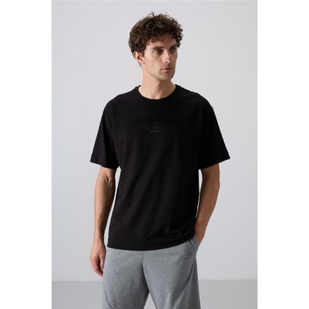 Oversized Katoen-Polyester Logo T-Shirt