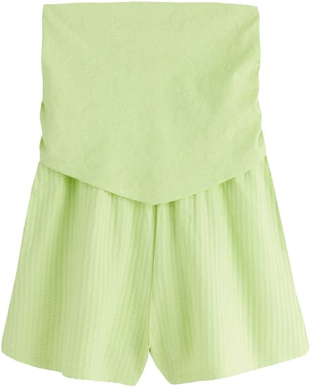 Next - Dames - Jersey bandeau-playsuit met puntige zoom - Tall - Groen