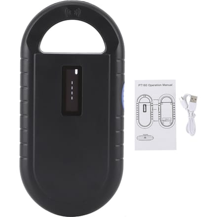 134.2KHZ RFID Chip Reader voor ISO11784 5 FDXB ID64 Draagbaar USB Oplaadbaar Handheld Type Apparaat white