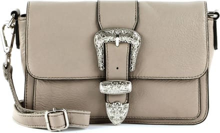 FREDsBRUDER Leren Schoudertas Kesey Flapover Crossbody Light Grey Beige
