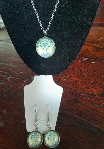 Sieradenset ketting + oorbellen Levensboom | Tree of Life | Geschenkset