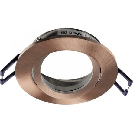 Deko-Light Samsola plafond inbouwlamp, koperkleurig, Ø 8 cm, metaal