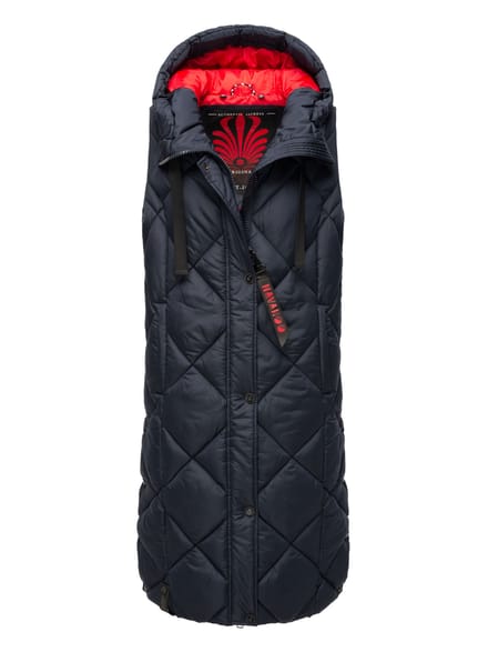 Navahoo lange dames bodywarmer Schnuckel – Modern & Met Capuchon