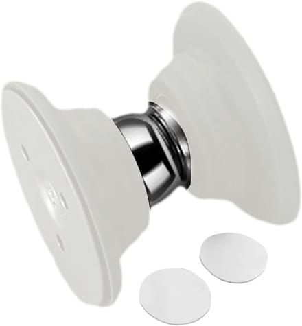 Magnetische Deurstopper - Deurvanger Wandmontage - Deuren Open Houden - Stille Buffer Siliconen - 5.5 cm - Wit