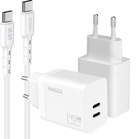Phreeze usb C snellader 45w - 1 meter