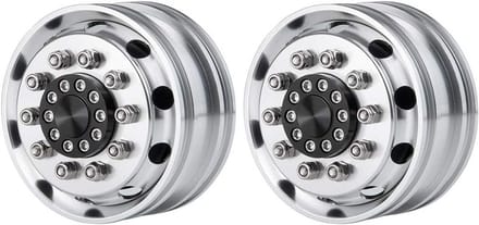 Set van 2 Metalen Voorvelgen voor 1/14 RC Tamiya Trekker Trailer