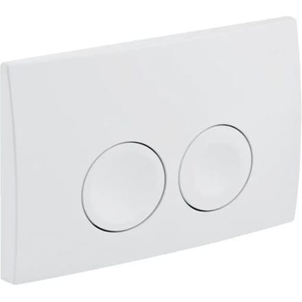 Geberit Bedieningspaneel Delta 25 - Kunststof - Wit - Tweeknops - 24,6x16,4cm