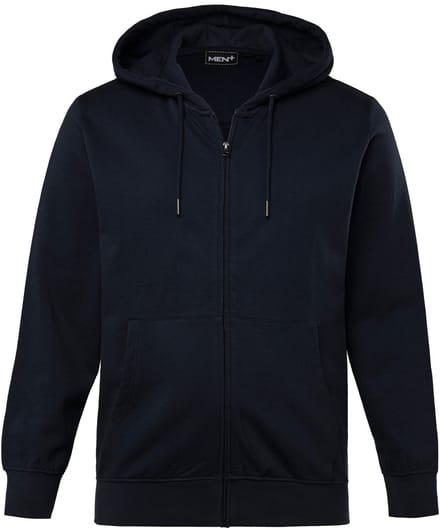 Men Plus - Heren - Hoodie-jack capuchon kangoeroezak - Navy blauw - Maat 56+