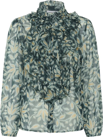 Saint Tropez LiljaSZ Crinkle LS Shirt Dames Blouse - Maat M