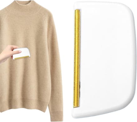 Ontharingskam - Pluisverwijderaar - Kleding Verzorgen - Massief Koper - 8 x 4 cm - Wit