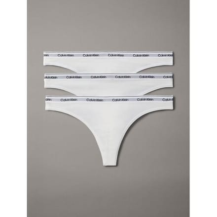 Calvin Klein 3-pack strings - Icon logo - Wit 3XL