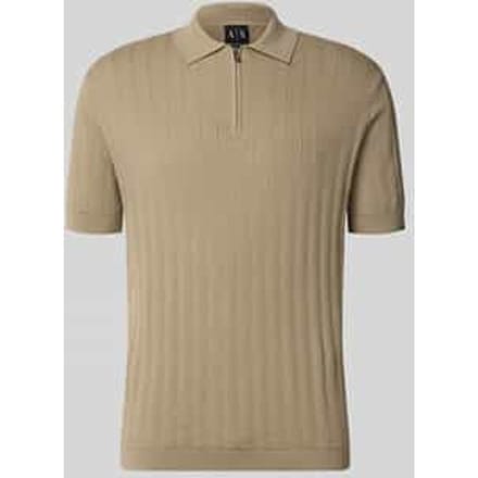 regular fit poloshirt met ritssluiting