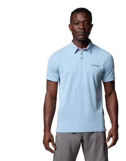 Columbia Nelson Point™ Korte Mouw Poloshirt Blauw S Man