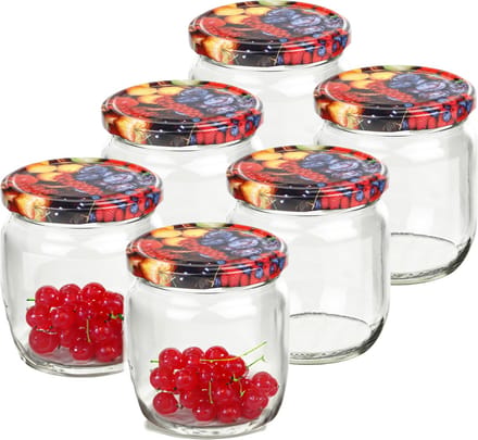 Weckpotten/inmaakpotten met schroefdop 12x - glas - 425 ml