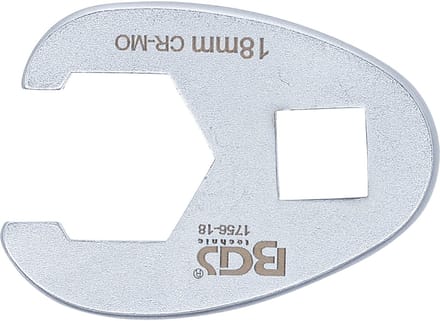 BGS Vierkante moersleutel aandrijving 10 mm (3/8") SW 18 mm ...