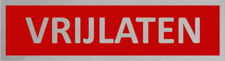 CombiCraft Aluminium deurbordje Vrijlaten 165x45mm - per stuk