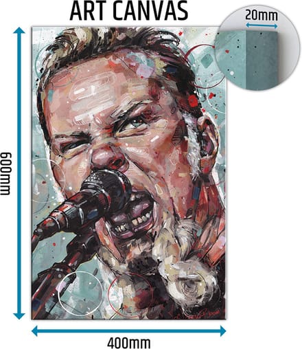 James Hetfield canvas schilderij 40x60 cm