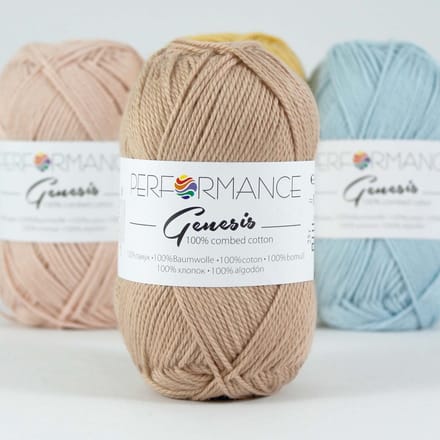 Genesis beige 2032 - 5 bollen gekamd katoengaren - pendikte 3,5 a 4mm