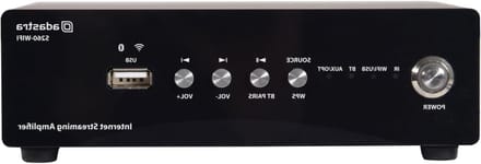 Internet Versterker - Streaming Apparaat - Muziek Afspelen - WiFi en Bluetooth - 2x 60 Watt - Zwart