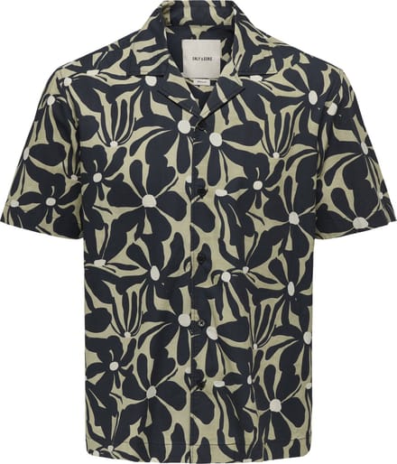 ONLY&SONS - ONSWHITE RESORT REG SS SHIRT - Heren - Overhemden