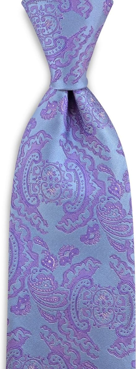 We Love Ties - Stropdassen - Stropdas Barok - lichtblauw / paars