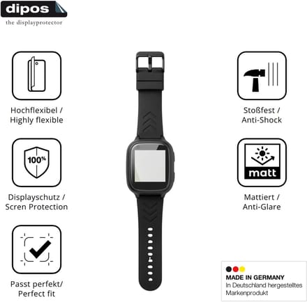 dipos FLEX – 2x Matte Screenprotector geschikt voor Zonaro BW-BLK-001 | Volledige Schermbescherming | Case-Friendly