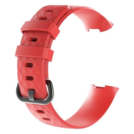 Shop4 - Fitbit Charge 3 Bandje - Siliconen Rood