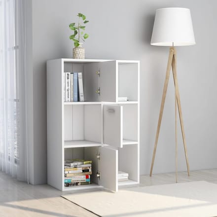 vidaXL - Opbergkast - 60x29,5x90 - cm - bewerkt - hout - wit