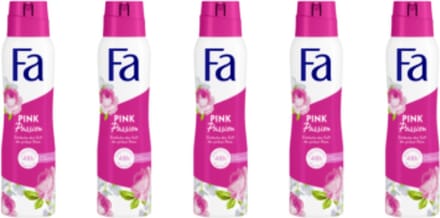 FA Deospray - Pink Passion- Deodorant - 5x 150 ml - Voordeelverpakking