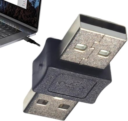 USB Adapter Vrouwelijk - Koppelstuk Rechte - Data Uitbreiding - Ruimtebesparend Ontwerp - 6 x 3 x 2 cm - Zwart