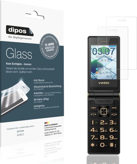 dipos – 2x Matte Pantserfolie geschikt voor Jectse G10 C | 9H Screenprotector