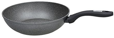 Wok met 1 handvat 28 cm - Mythos Marble Zwart