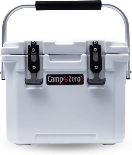 Compacte Koelbox 10 Liter - Premium Ijskist met Bekerhouders en Draaggreep - Wit
